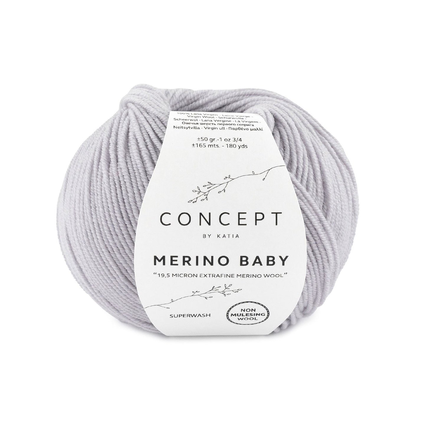 Katia Merino Baby Parelachtig licht grijs kleur - 55