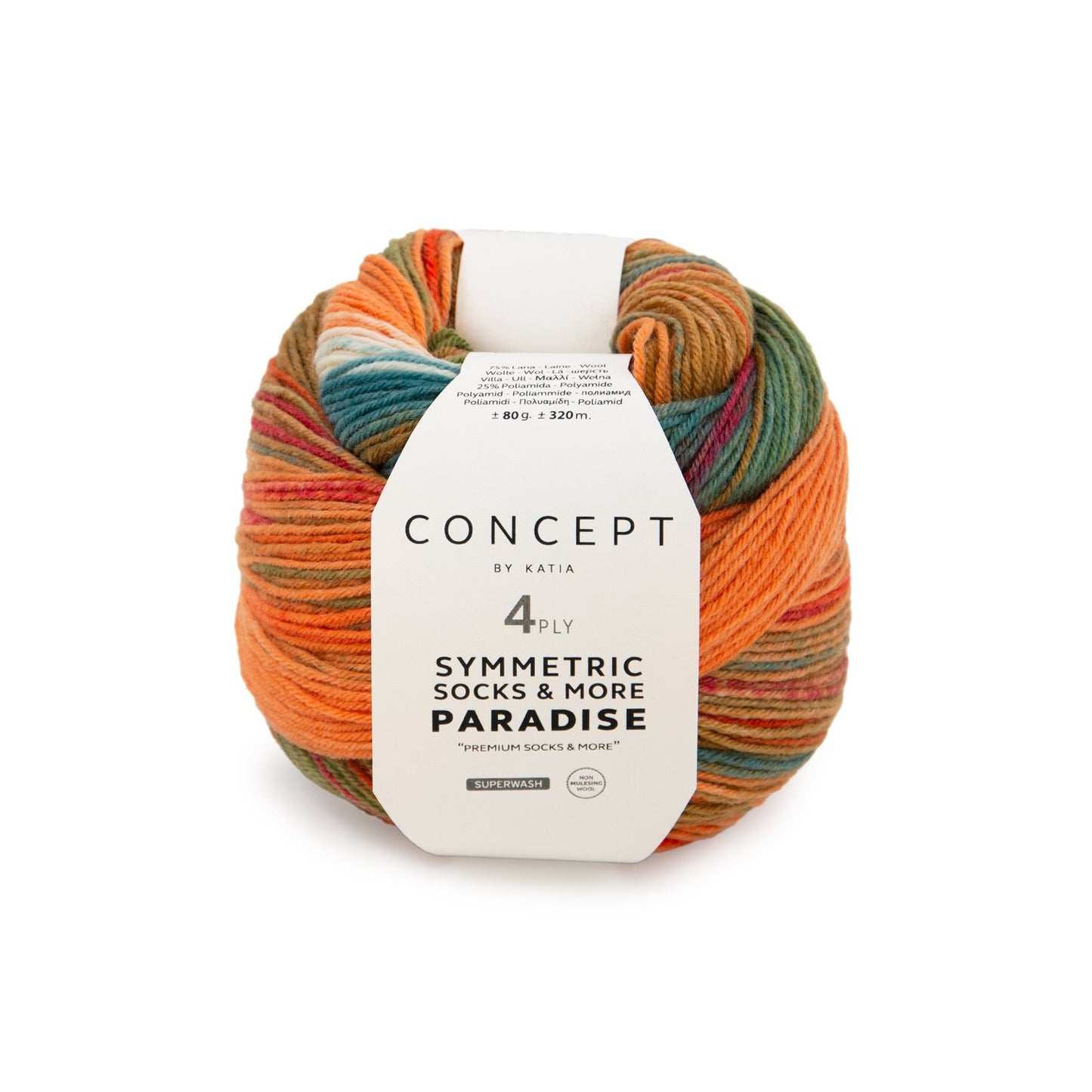 PARADISE SYM SOCKS Bruin-Groen-Oranje 44