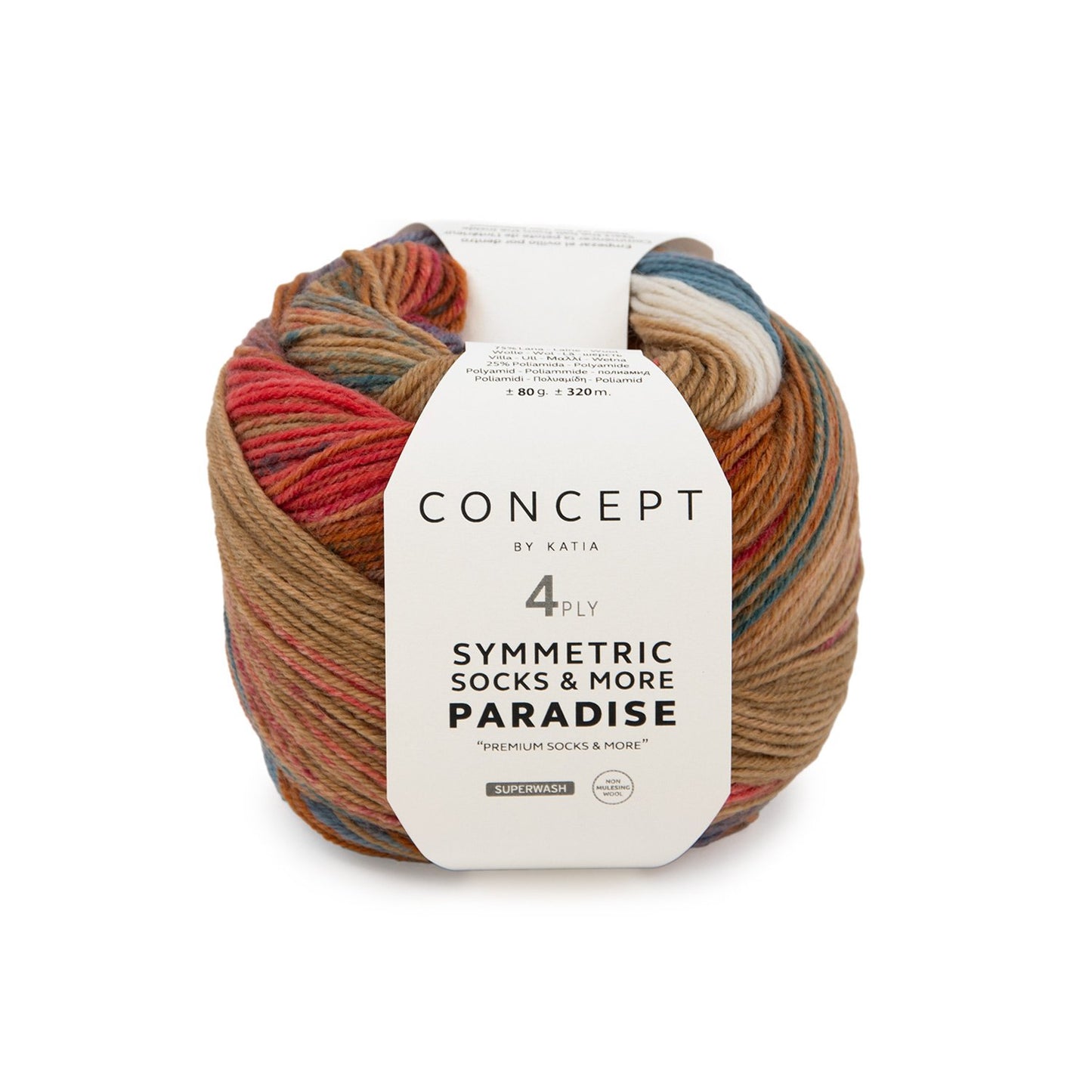 PARADISE SYM SOCKS Rood-Oker-Olieverf 41