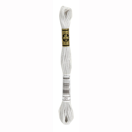 DMC Mouliné splijtzijde borduurgaren 6 draads 8 meter - Kleur 01