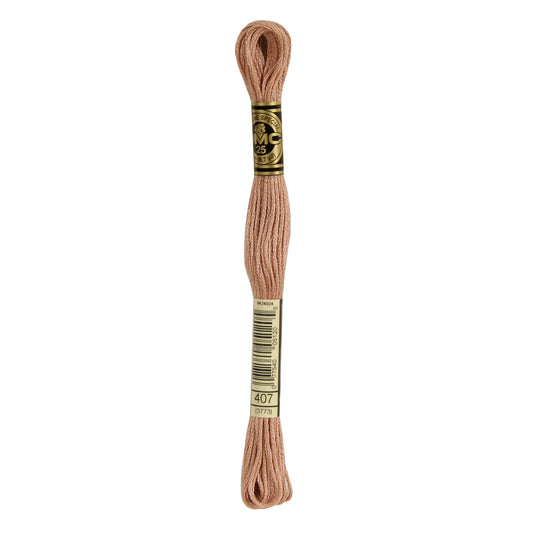 DMC Mouliné splijtzijde borduurgaren 6 draads 8 meter - Kleur 407