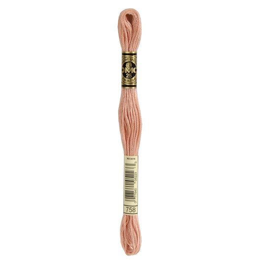 DMC Mouliné splijtzijde borduurgaren 6 draads 8 meter - Kleur 758