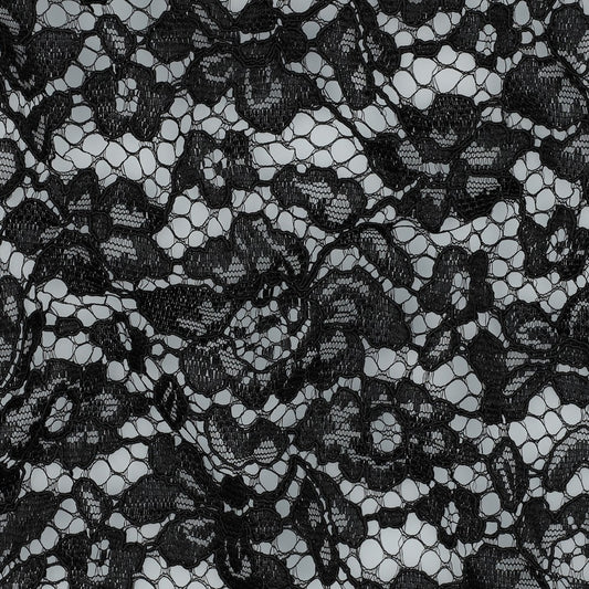 LACE TWO-SIDE SCALLOP - BLACK