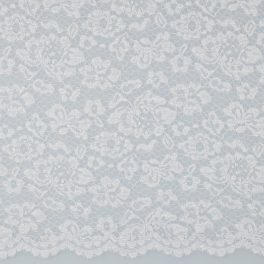 LACE TWO-SIDE SCALLOP - WHITE