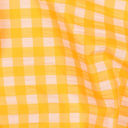 COTTON YARN DYED NEON CHECKS - ORANGE