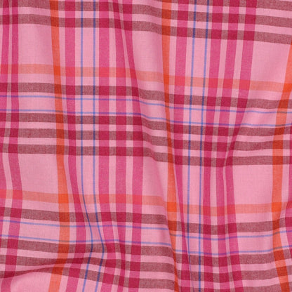 COTTON YARN DYED CHECKS - LIGHT PINK