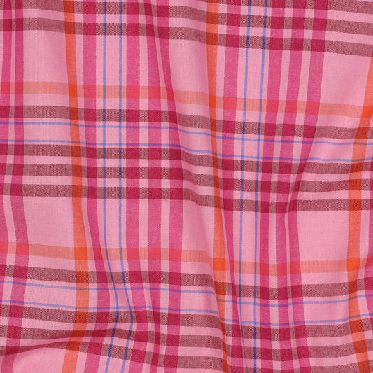 COTTON YARN DYED CHECKS - LIGHT PINK