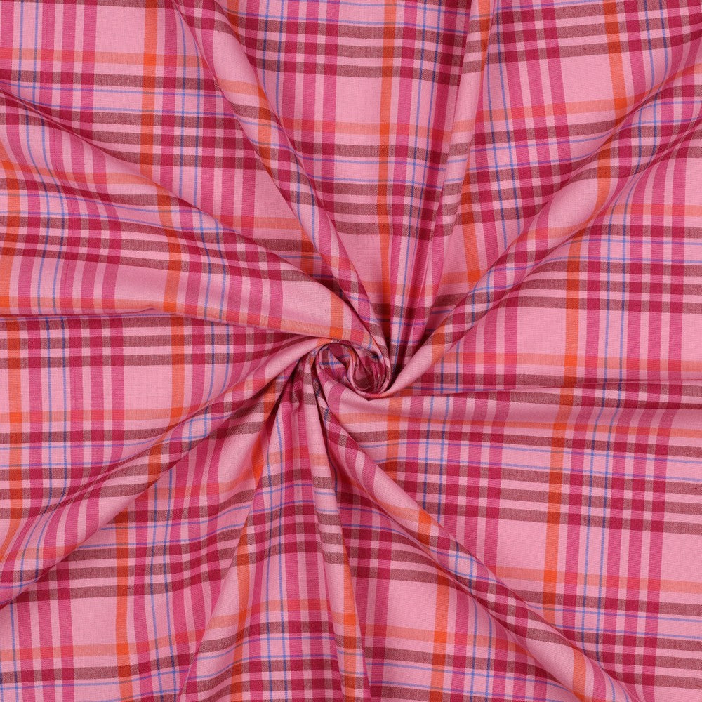 COTTON YARN DYED CHECKS - LIGHT PINK