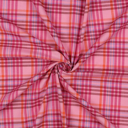COTTON YARN DYED CHECKS - LIGHT PINK