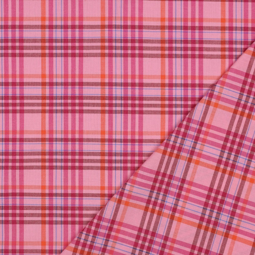 COTTON YARN DYED CHECKS - LIGHT PINK