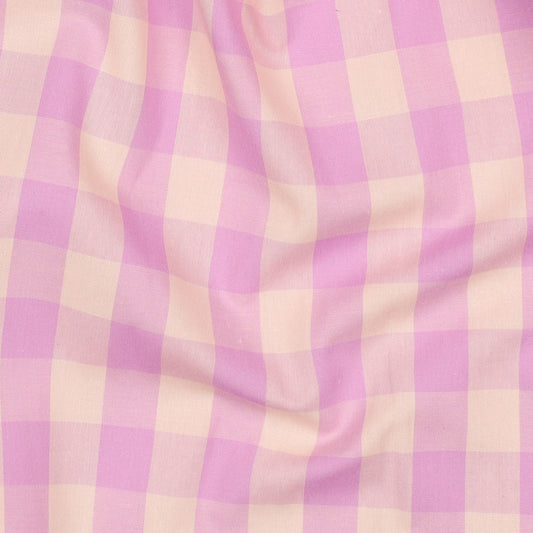 COTTON YARN DYED CHECKS - ORANGE