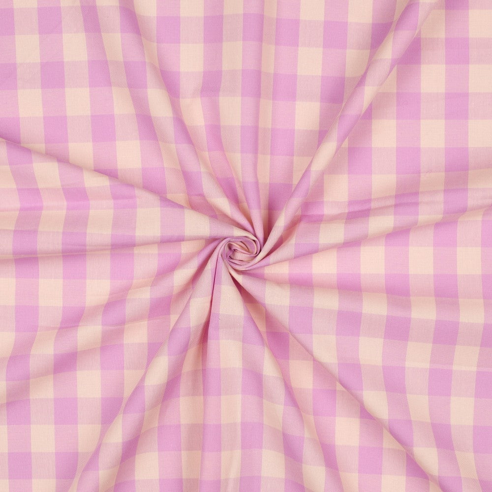 COTTON YARN DYED CHECKS - ORANGE
