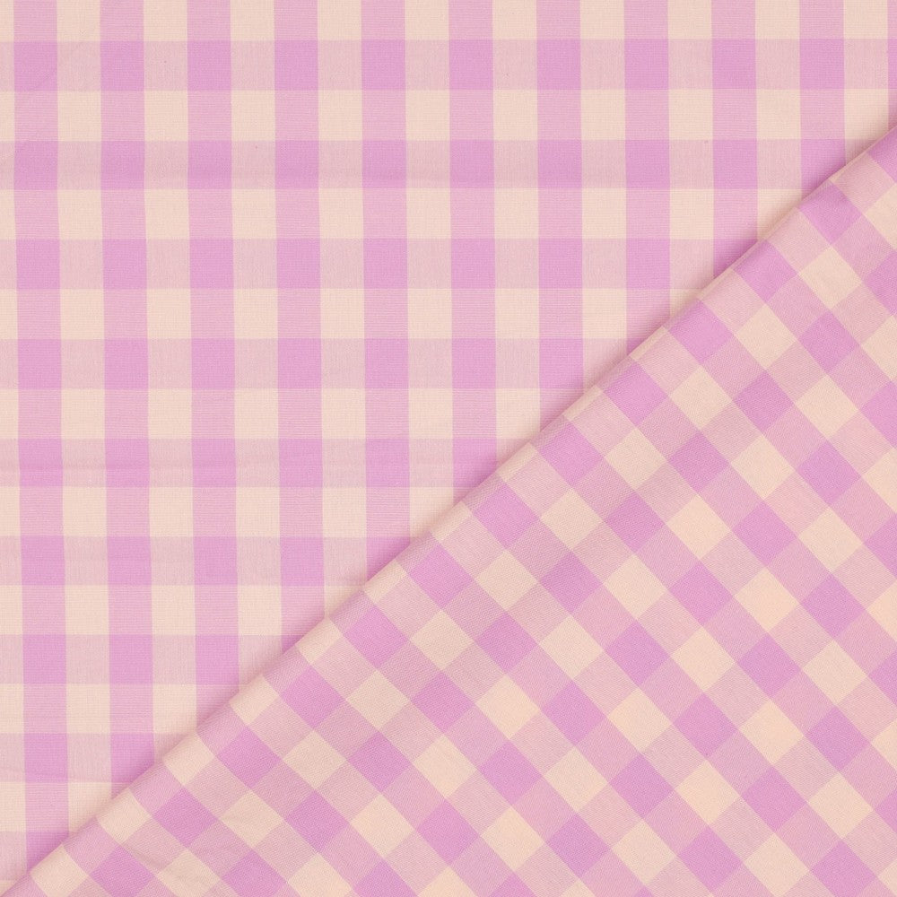 COTTON YARN DYED CHECKS - ORANGE