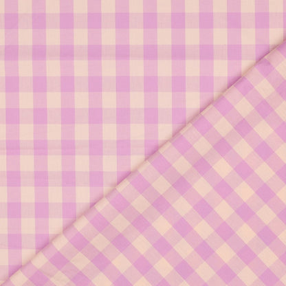 COTTON YARN DYED CHECKS - ORANGE