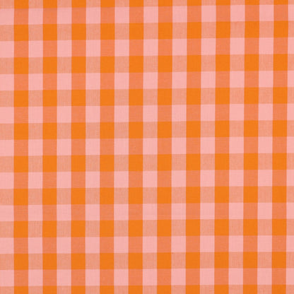 COTTON YARN DYED CHECKS - ORANGE / SALMON