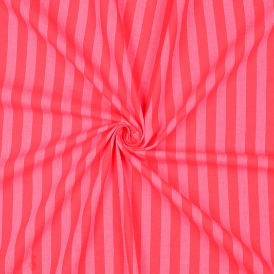COTTON YARN DYED STRIPES PINK
