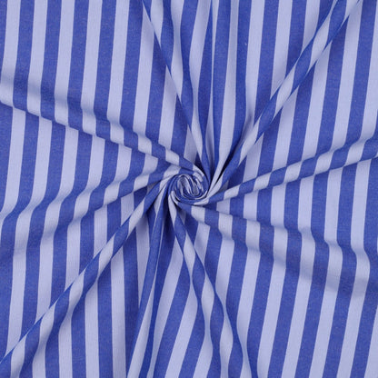 COTTON YARN DYED STRIPES BLUE