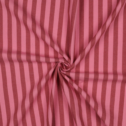 COTTON YARN DYED STRIPES MAUVE