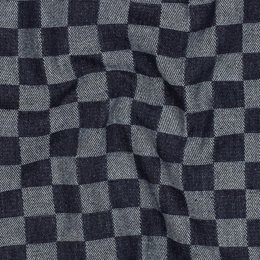 DENIM JACQUARD CHECKS - JEANS