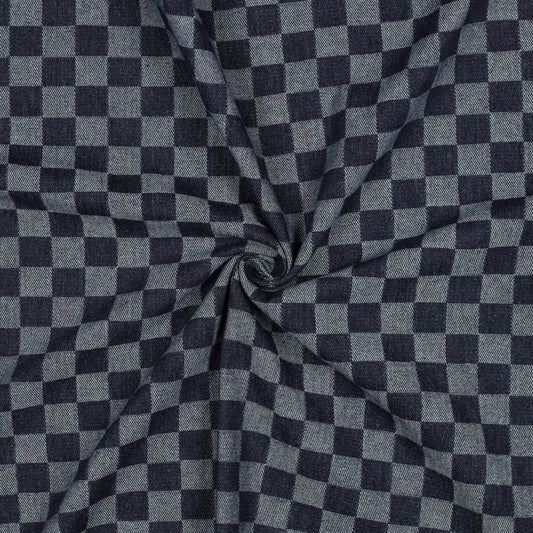 DENIM JACQUARD CHECKS - JEANS