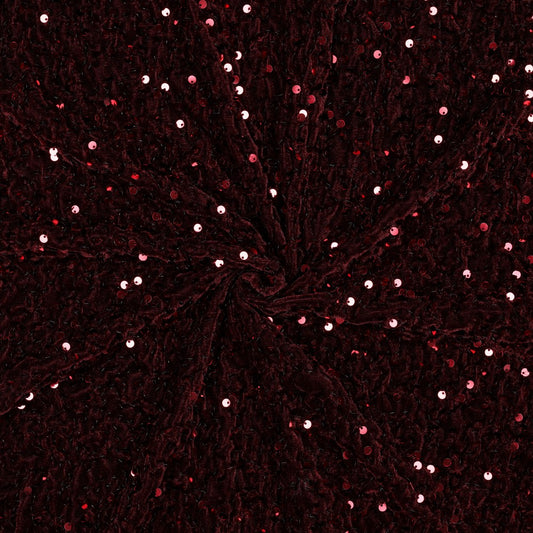SEQUINS VELVET - BORDEAUX