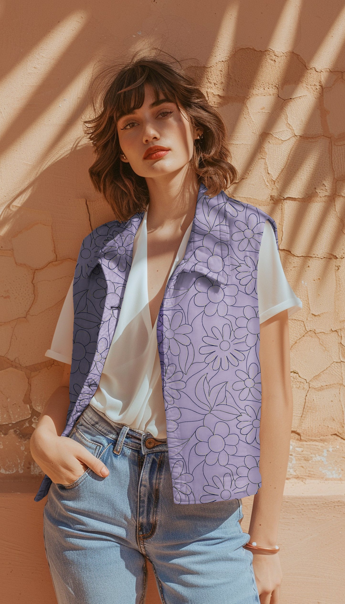 COTTON STEPPED FLOWERS