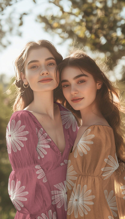 COTTON EMBROIDERY FLOWERS