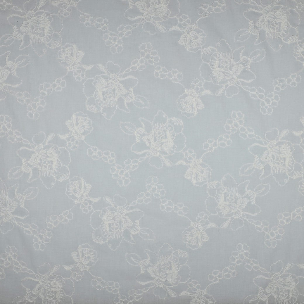 COTTON VOILE EMBROIDERY FLOWERS