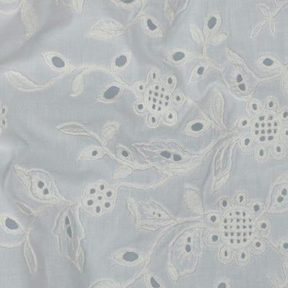 COTTON VOILE ONE-SIDE BORDER ONE-SIDE SCALLOP