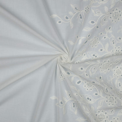 COTTON VOILE ONE-SIDE BORDER ONE-SIDE SCALLOP