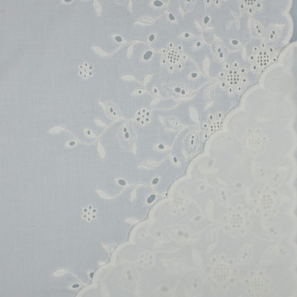 COTTON VOILE ONE-SIDE BORDER ONE-SIDE SCALLOP