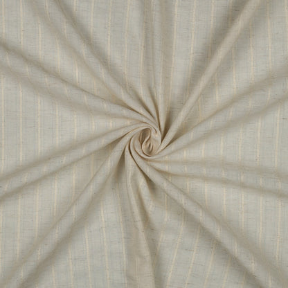 LINEN COTTON JACQUARD STRIPES BEIGE