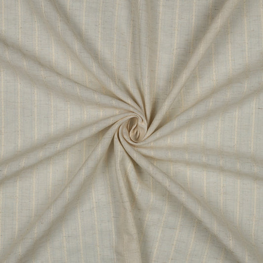 LINEN COTTON JACQUARD STRIPES BEIGE