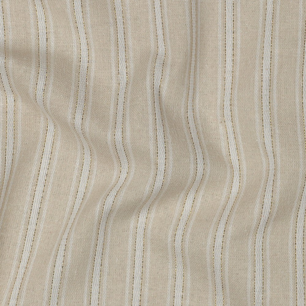 LINEN VISCOSE LUREX STRIPES