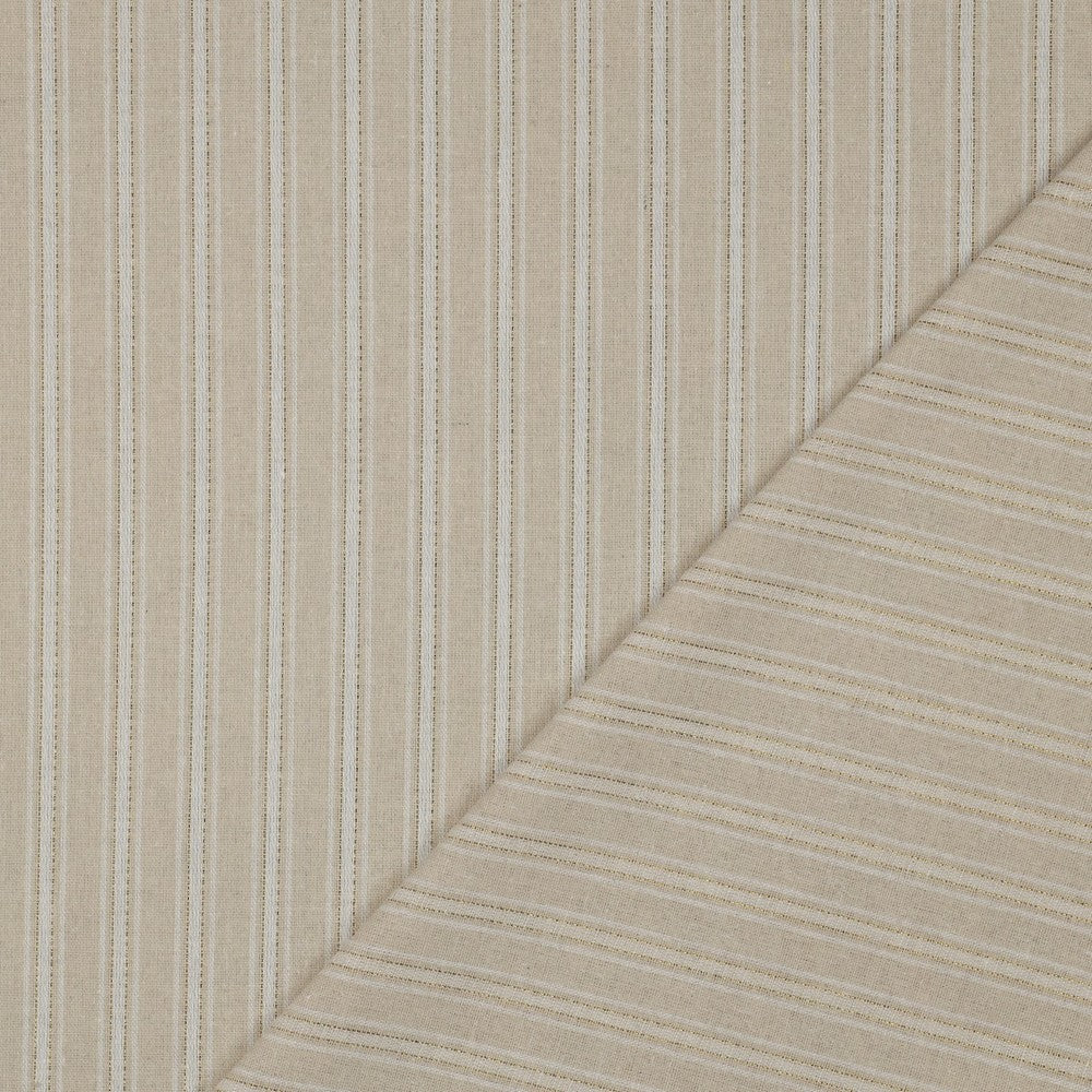LINEN VISCOSE LUREX STRIPES