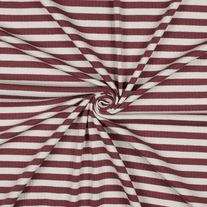 RIB YARN DYED STRIPES - DARK BLUSH