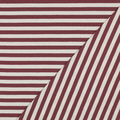 RIB YARN DYED STRIPES - MAGENTA /CORAL