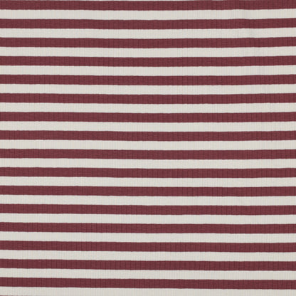 RIB YARN DYED STRIPES - DARK BLUSH