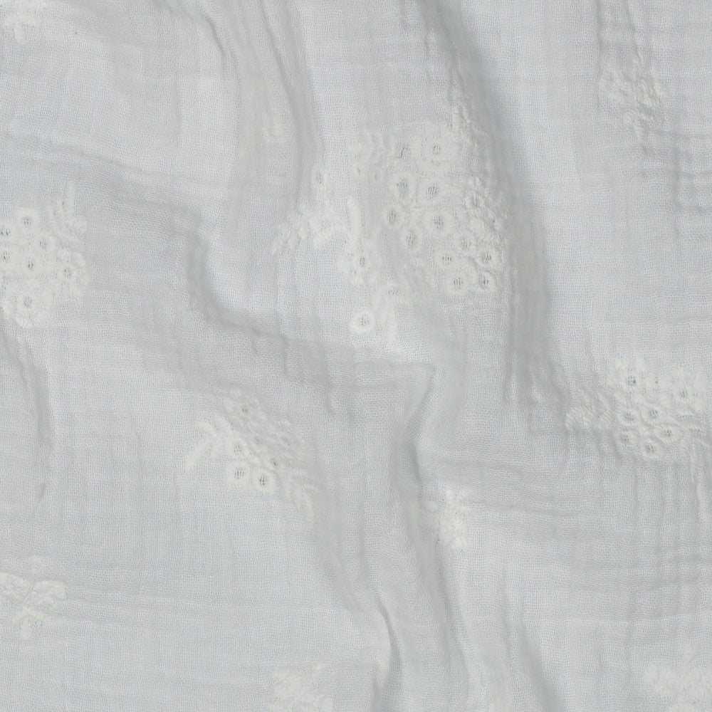 DOUBLE GAUZE EMBROIDERY FLOWERS