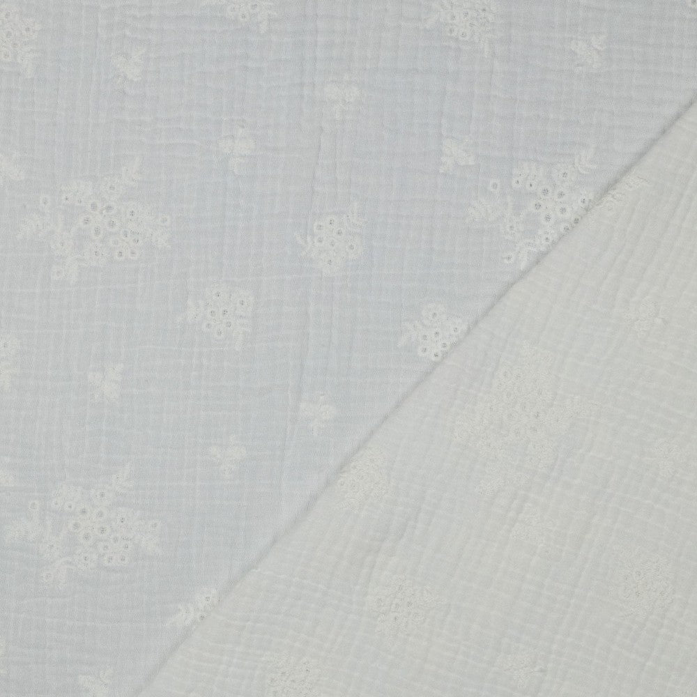 DOUBLE GAUZE EMBROIDERY FLOWERS