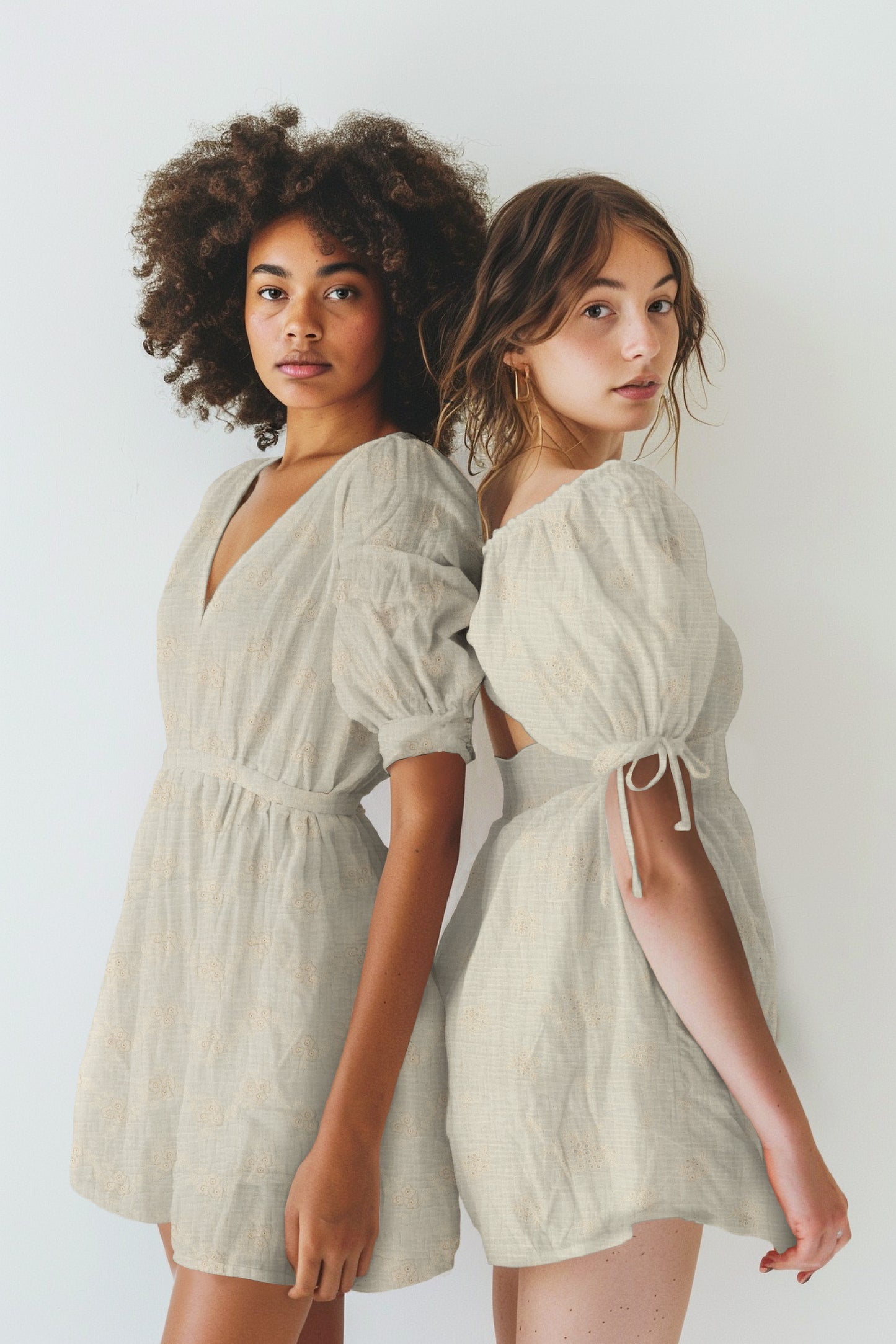 DOUBLE GAUZE EMBROIDERY FLOWERS