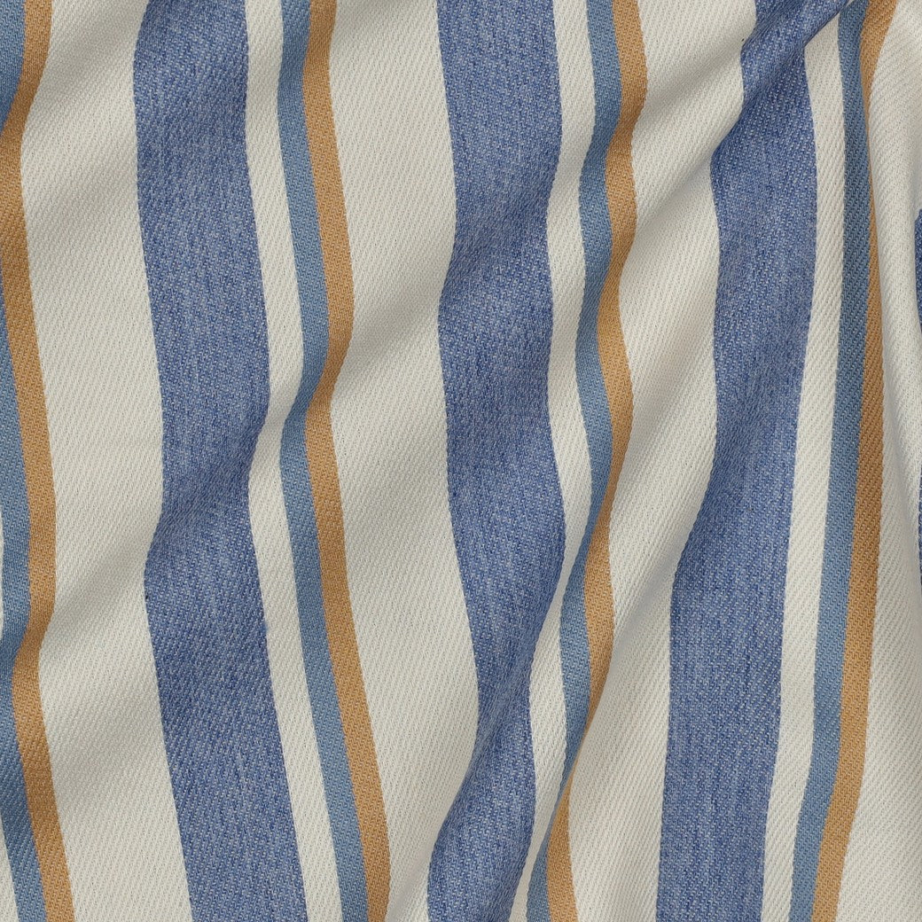 DENIM YARN DYED STRIPES - CAMEL