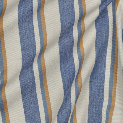 DENIM YARN DYED STRIPES - CAMEL