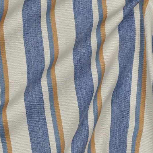DENIM YARN DYED STRIPES - CAMEL