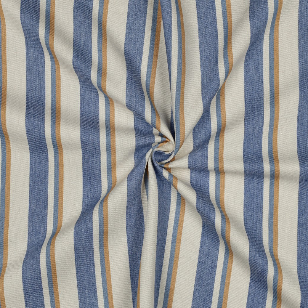 DENIM YARN DYED STRIPES - CAMEL