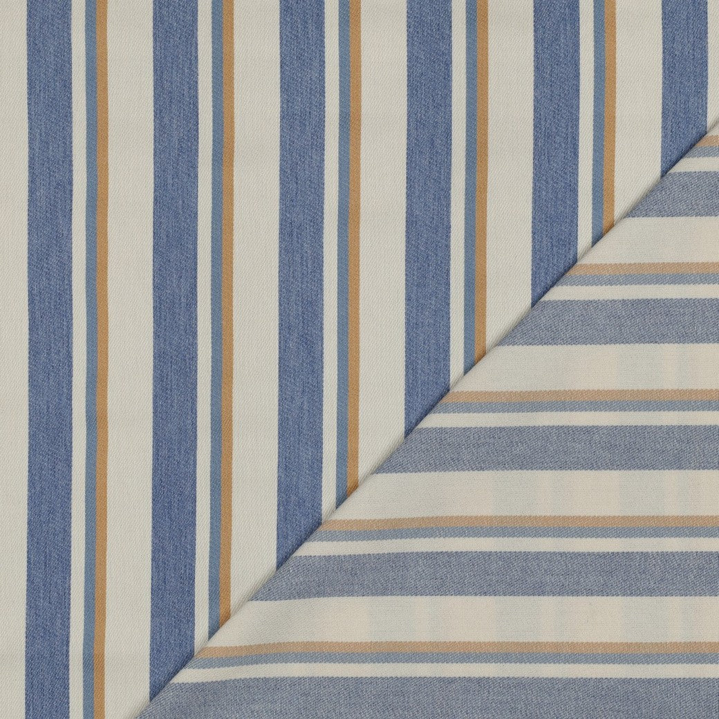 DENIM YARN DYED STRIPES - CAMEL