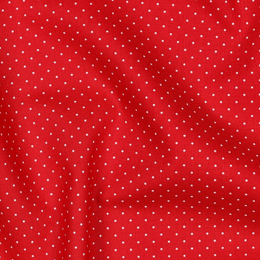 POPLIN PETIT DOTS - RED