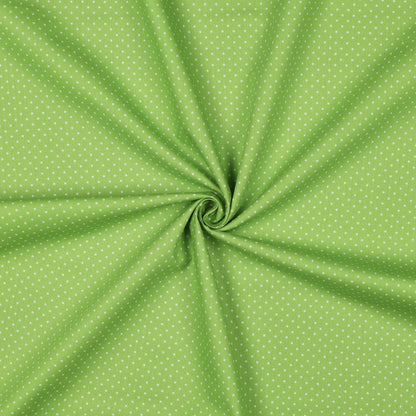 POPLIN PETIT DOTS - LIME