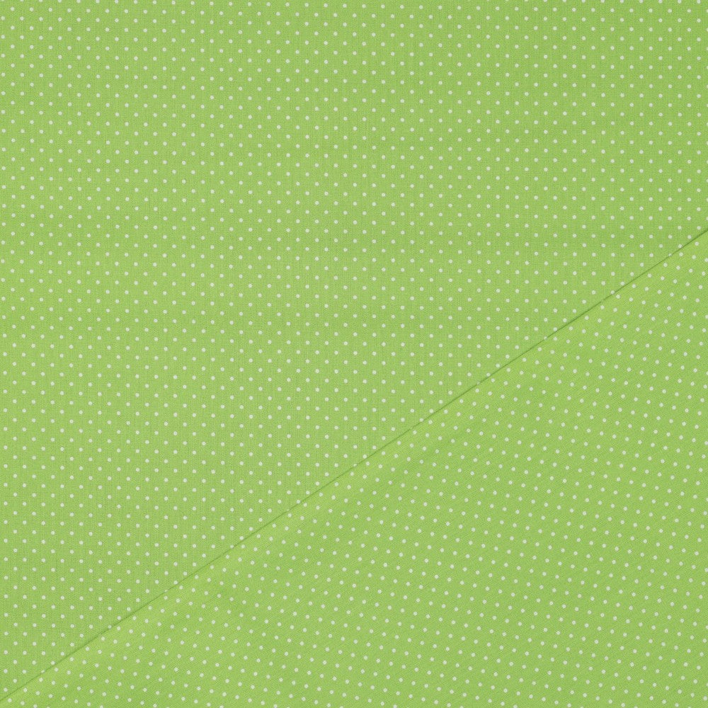 POPLIN PETIT DOTS - LIME