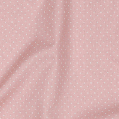 POPLIN PETIT DOTS - OLD ROSE